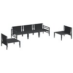 vidaXL Ensemble de canapé de jardin 5 Pièces Anthracite Acier