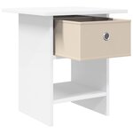 vidaXL Table de chevet 2 Pièces Blanc 41 x 40 x 45 cm Bois d'ingénierie