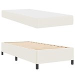 vidaXL Cadre de lit Crème 80 x 200 cm Tissu en velours côtelé