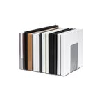 Lot de 2 Serre-livres Métal étroits 14 x 8 5 x 14 cm Argent MAUL