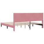 vidaXL Cadre de lit avec tête de lit Rose 180 x 200 cm Velours