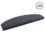 vidaXL Tapis d'escalier auto-adhésifs 15 Pièces Gris foncé et bleu