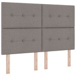 vidaXL Lit à ressorts avec tête de lit Taupe 160 x 200 cm tissu
