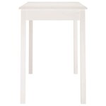 vidaXL Table à manger Blanc 110x55x75 cm Bois massif de pin