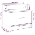 vidaXL Table de chevet avec tiroir sonoma gris 51x31x47 cm