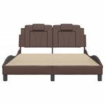 vidaXL Cadre de lit sans matelas marron 140x190 cm similicuir