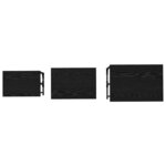vidaXL Table basse gigogne 3 Pièces Chêne noir 50.5 x 35 x 53 cm
