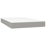 vidaXL Sommier à lattes de lit matelas LED Gris clair 120x200 cm Tissu
