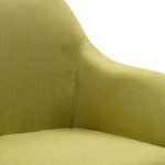 vidaXL Chaises pivotantes à manger lot de 2 vert tissu