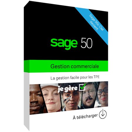 Sage 50  gestion commerciale - licence 1 an - 1 utilisateur - a télécharger