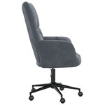 vidaXL Chaise de relaxation Gris foncé Velours