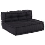 4 poufs modulaires vidaXL en tissu anthracite