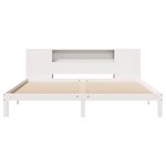 vidaXL Lit bibliothèque sans matelas blanc 180x200 cm bois pin massif