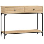 vidaXL Table console chêne sonoma 100x34 5x75 cm bois d'ingénierie