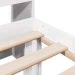 vidaXL Lit bibliothèque sans matelas blanc 75x190cm bois de pin massif
