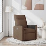 vidaXL Fauteuil inclinable Marron Tissu
