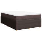 vidaXL Sommier à lattes de lit avec matelas Marron foncé 140x190 cm