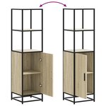 vidaXL Buffet haut chêne sonoma 35 5x35x139 cm bois d'ingénierie métal