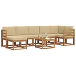 vidaXL Ensemble de canapés d'extérieur 8 Pièces Naturel et Beige