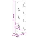 vidaXL Porte-manteau mural Blanc 30 x 1.5 x 80 cm Bois d'ingénierie