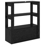 vidaXL Buffet Chêne noir 30 x 80 x 90 cm Bois d'ingénierie