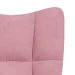 vidaXL Chaise de relaxation avec tabouret Rose Velours