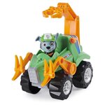 Pat patrouille - vehicule + figurine deluxe rocky dino rescue paw patrol - 6059525 - voiture a remonter jeu jouet enfant 3 ans