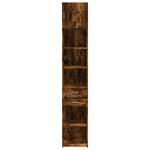 vidaXL Armoire de rangement mince chêne fumé 40x42 5x225 cm