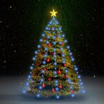 Vidaxl guirlande lumineuse d'arbre de noël 210 led bleu 210 cm