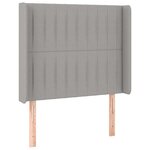 vidaXL Sommier à lattes de lit matelas LED Gris clair 90x190cm Tissu