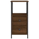 vidaXL Tables de chevet 2Pièces chêne marron 34x35 5x70cm bois ingénierie