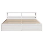 vidaXL Cadre de lit et tête de lit blanc 200x200 cm bois de pin massif
