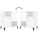 vidaXL Buffet Blanc brillant 60x35x70 cm Bois d'ingénierie