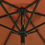 vidaXL Parasol avec lumières LED Terre cuite 200x211 cm Aluminium