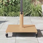 vidaXL Base de parasol extérieur Bois clair 45 x 45 x 31 cm Acier