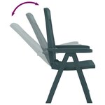 vidaXL Chaises inclinables de jardin lot de 2 vert PP