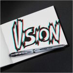 Roller encre liquide Vision Elite UB200 pointe moyenne 0 8mm vert UNI-BALL