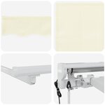 vidaXL Auvent rétractable électrique Crème et Blanc 4 5 × 3 5 m