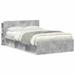 vidaXL Cabinet de Tête de Lit Gris béton Bois d'ingénierie