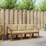 vidaXL Ensemble de canapés d'extérieur 3 Pièces Naturel et Beige