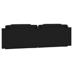 vidaXL Coussin de tête de lit noir 180 cm similicuir