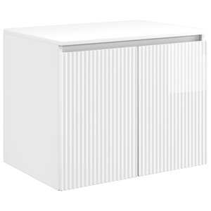 vidaXL Cabinet de Salle de Bain Mural Blanc brillant