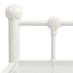 vidaXL Tables de chevet 2 Pièces Blanc et transparent Métal et verre