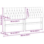 vidaXL Tête de lit capitonnée Gris clair 180 cm Pin massif