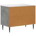 vidaXL Cabinet de chevet avec tiroir Gris béton 62 x 34 5 x 49 5 cm
