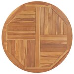 vidaXL Dessus de table Bois de teck solide Rond 2 5 cm 90 cm