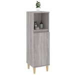 vidaXL Armoire salle de bain sonoma gris 30x30x100 cm