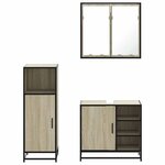 vidaXL Ensemble de meubles de salle de bain 3 Pièces chêne sonoma