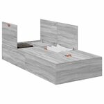 vidaXL Cadre de lit avec rangement Gris Sonoma 90 x 200 cm