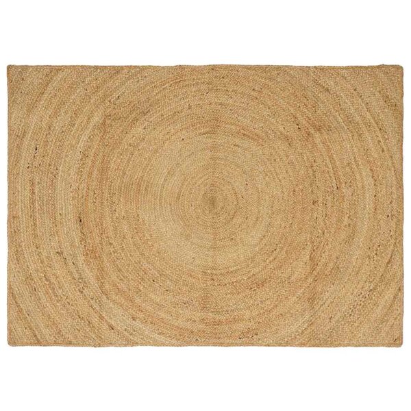 vidaXL Tapis de surface Rectangulaire Marron 140 x 200 cm Jute